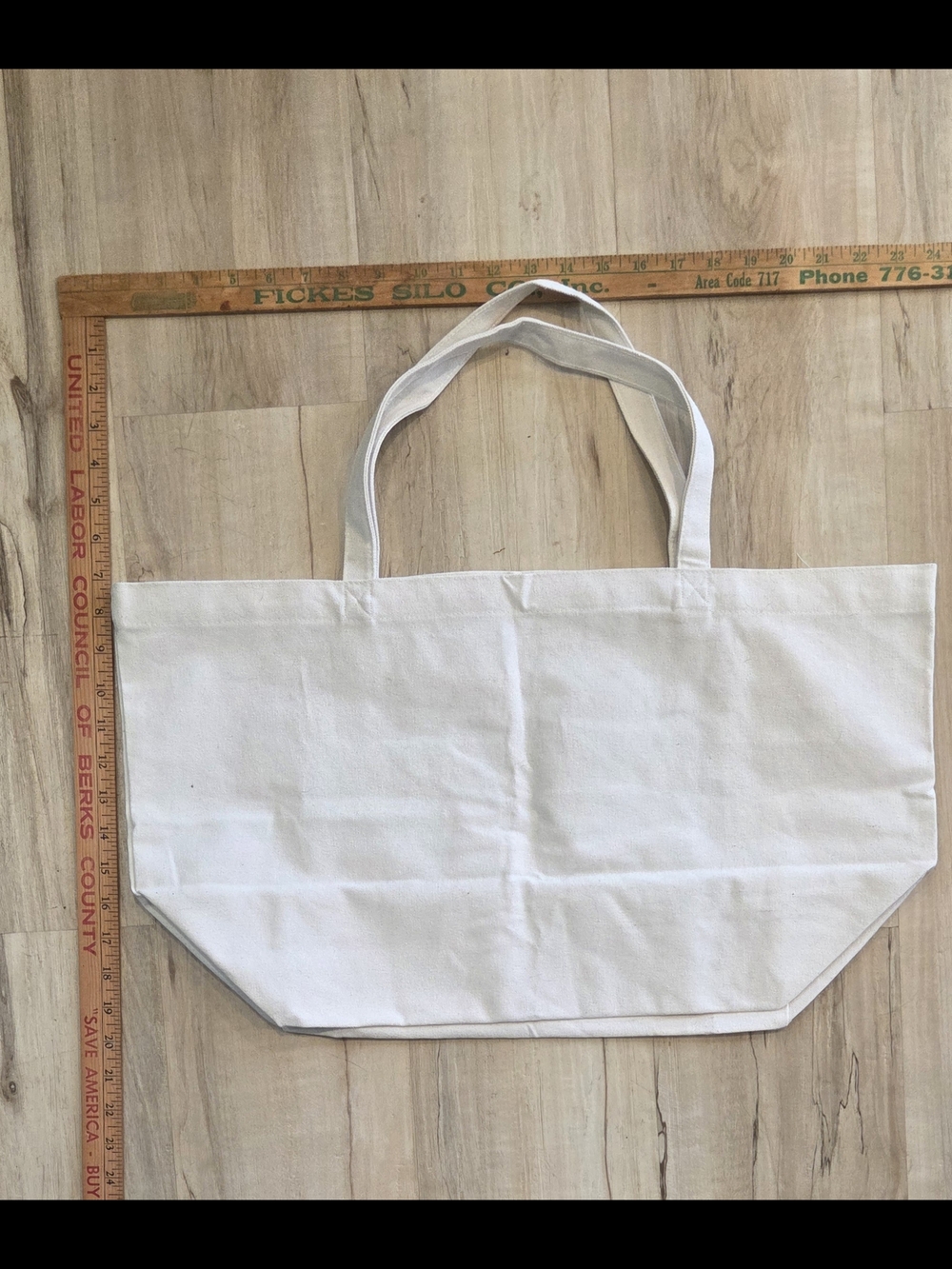 Buy One Get One Half Off White Canvas Tote Bag "EVERYTHING" Set Of 2 - Picture 4 of 5